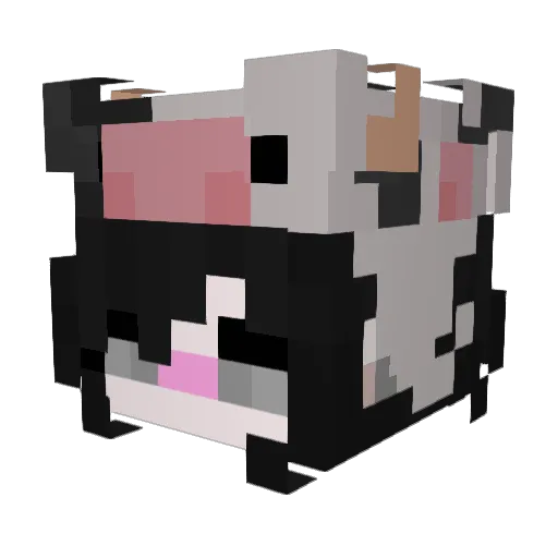 Vamnessa Minecraft avatar head, 3D render