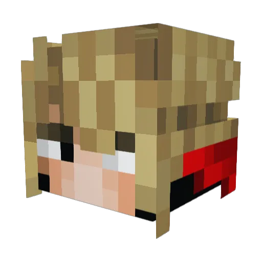 Vamp8 Minecraft avatar head, 3D render