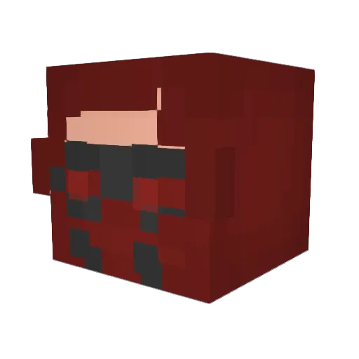 Vampaa Minecraft avatar head, 3D render