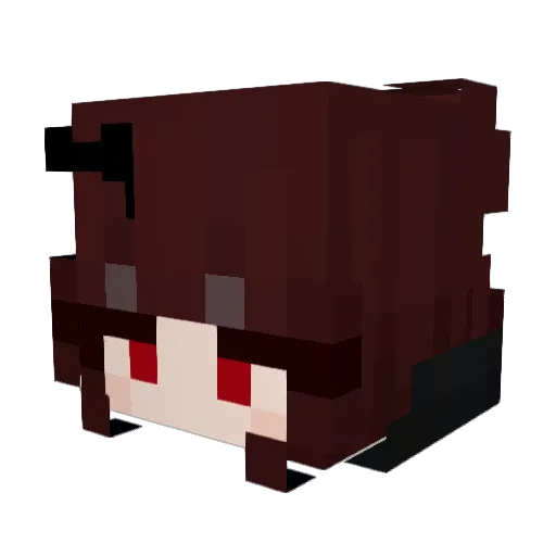 Vampawz Minecraft avatar head, 3D render