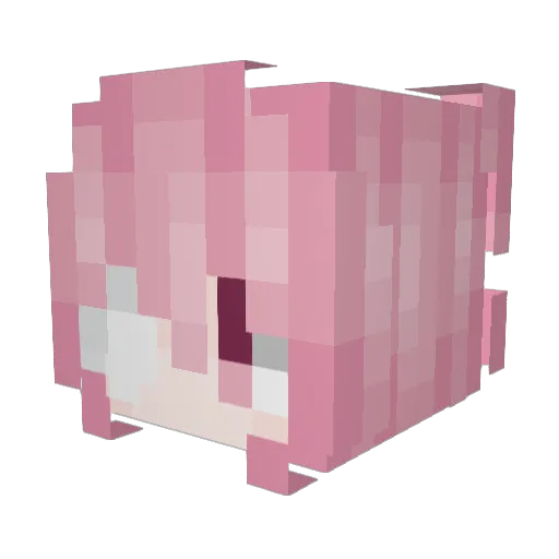 Vampay Minecraft avatar head, 3D render