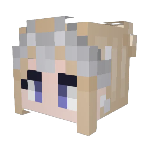VampeIIa Minecraft avatar head, 3D render