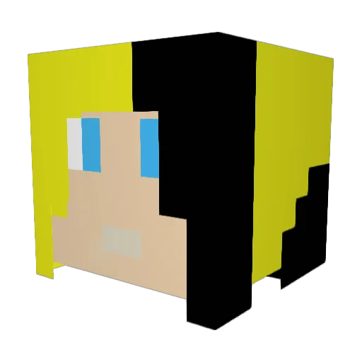 Vamperia Minecraft avatar head, 3D render