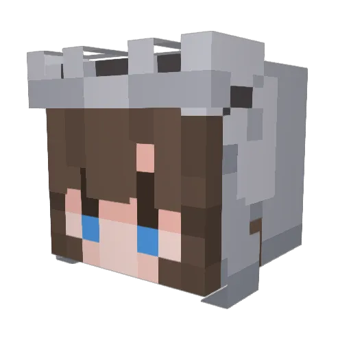 Vamperine01 Minecraft avatar head, 3D render