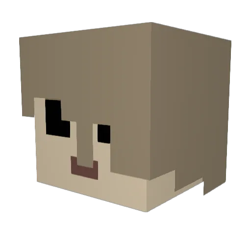Vamperl14 Minecraft avatar head, 3D render