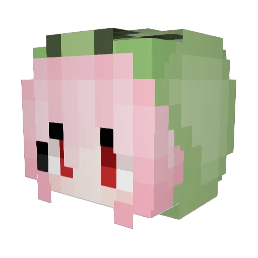 VampiePawz Minecraft avatar head, 3D render