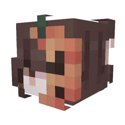 Vampimilk Minecraft avatar head, 3D render