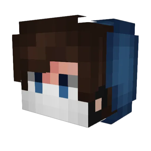 VampirLoveSubs Minecraft avatar head, 3D render