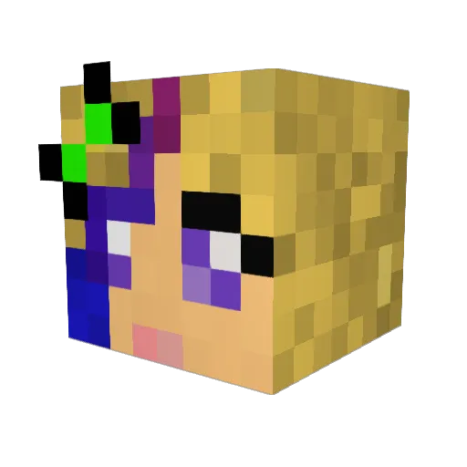 Vampira2022 Minecraft avatar head, 3D render