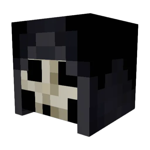 Vampirak Minecraft avatar head, 3D render