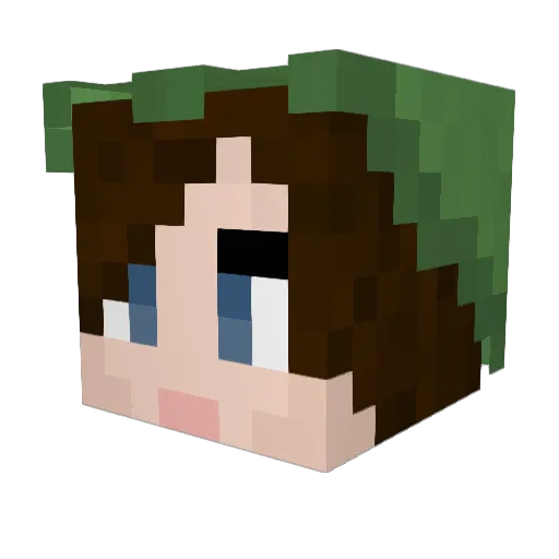 Vampiratin Minecraft avatar head, 3D render