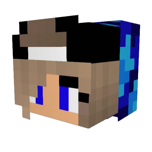 Vampirchen Minecraft avatar head, 3D render
