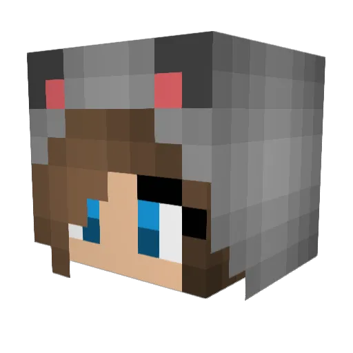 Vampire Minecraft avatar head, 3D render
