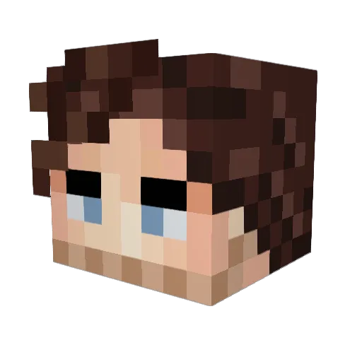 VampireBroth Minecraft avatar head, 3D render