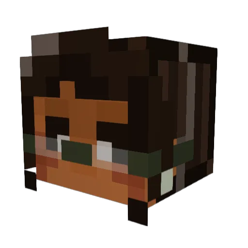 VampireClown Minecraft avatar head, 3D render