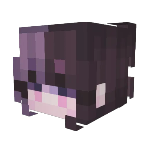 VampireDoll Minecraft avatar head, 3D render