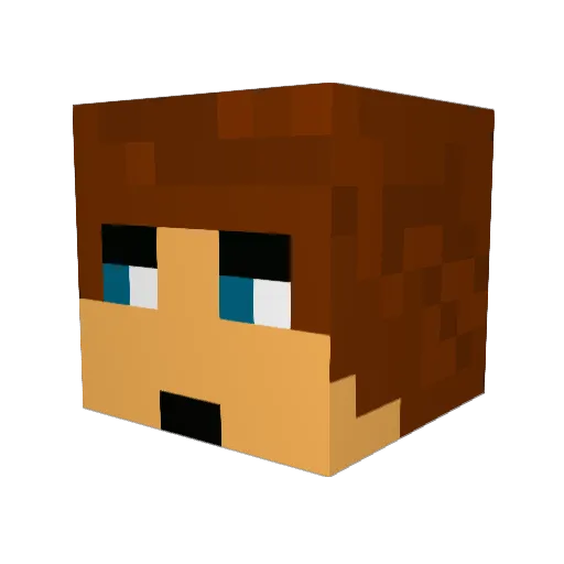 VampireMC Minecraft avatar head, 3D render