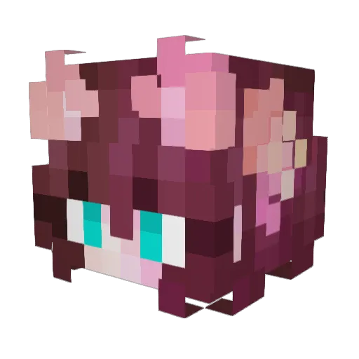 VampireQueen1022 Minecraft avatar head, 3D render