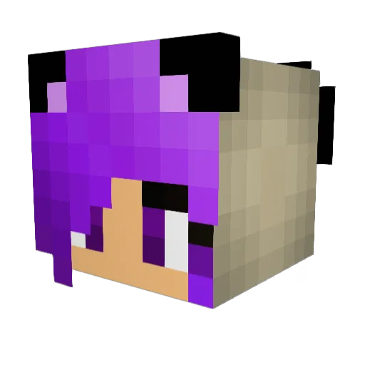 VampireWolf Minecraft avatar head, 3D render