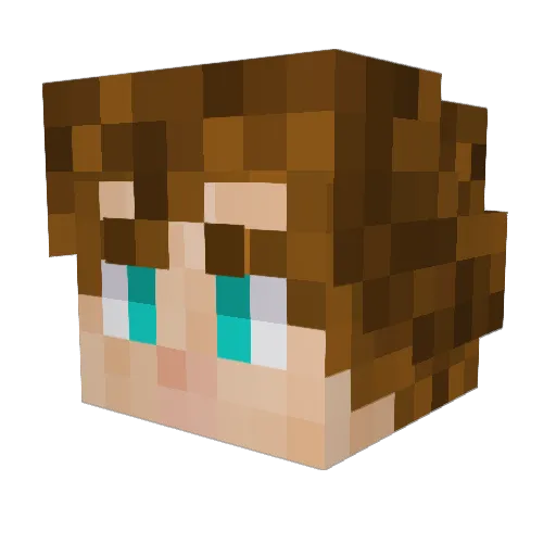 VampirekMan Minecraft avatar head, 3D render