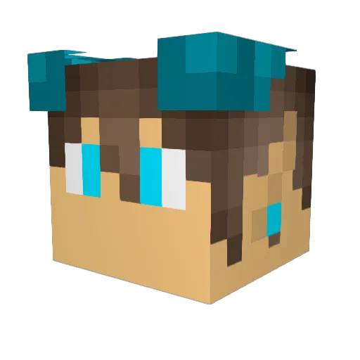Vampiric12 Minecraft avatar head, 3D render