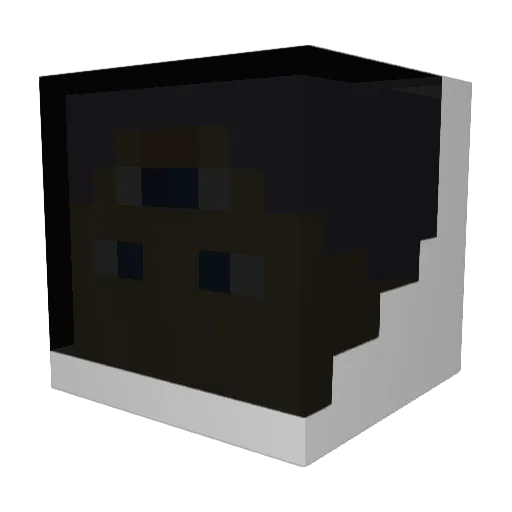 Vampirious Minecraft avatar head, 3D render