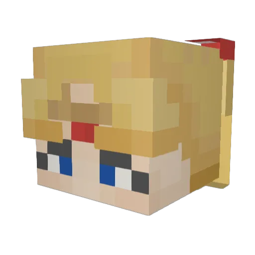 Vampress44 Minecraft avatar head, 3D render