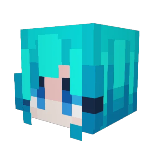Vamps122 Minecraft avatar head, 3D render