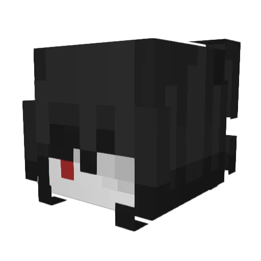 Vampstyle Minecraft avatar head, 3D render