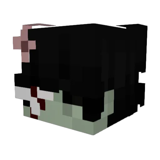 Vampthrod Minecraft avatar head, 3D render