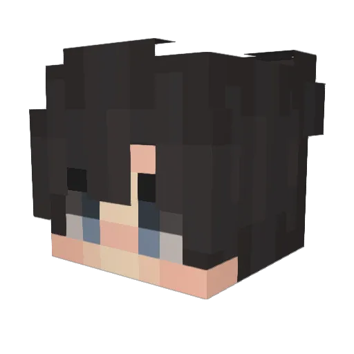 Vampxio Minecraft avatar head, 3D render