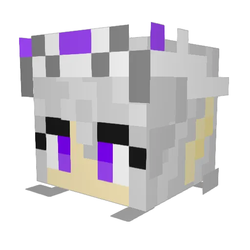 VampyCatGirl Minecraft avatar head, 3D render