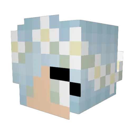VampyKitten Minecraft avatar head, 3D render