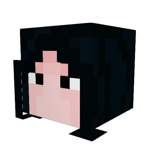 Vampy_1 Minecraft avatar head, 3D render