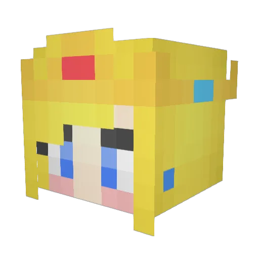 Vampyfawn Minecraft avatar head, 3D render