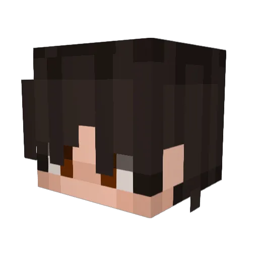 Vampyrred Minecraft avatar head, 3D render