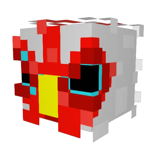 Van1illaRice Minecraft avatar head, 3D render