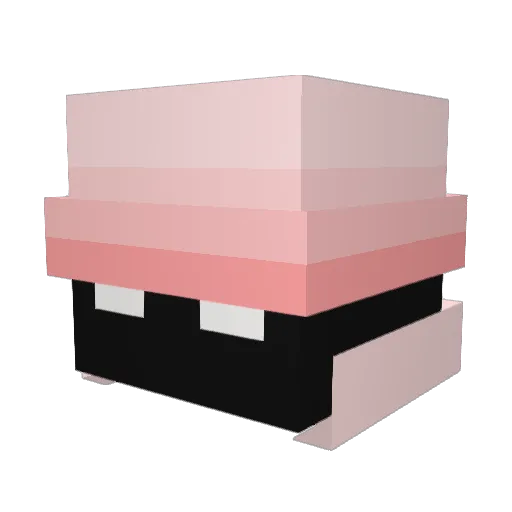 Van1ll0 Minecraft avatar head, 3D render