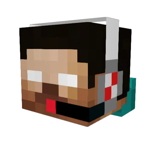 Van1r Minecraft avatar head, 3D render