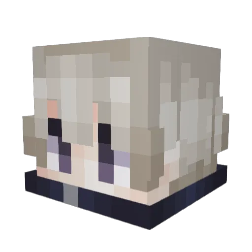 Van Minecraft avatar head, 3D render