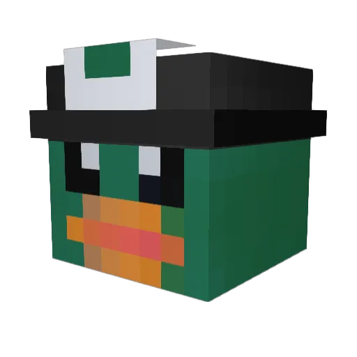 VanGhoul Minecraft avatar head, 3D render