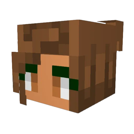 VanGildner Minecraft avatar head, 3D render