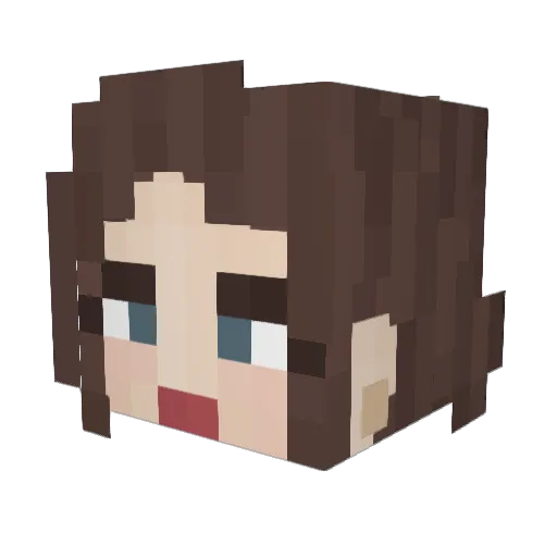 VanJ Minecraft avatar head, 3D render