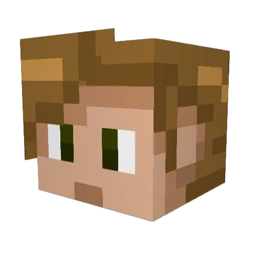 VanMilkeush Minecraft avatar head, 3D render