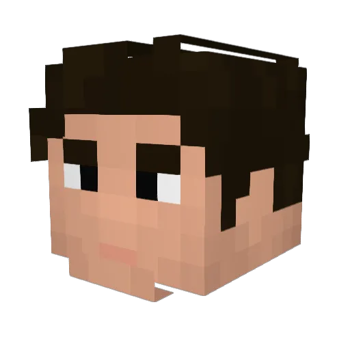 VanMitter Minecraft avatar head, 3D render