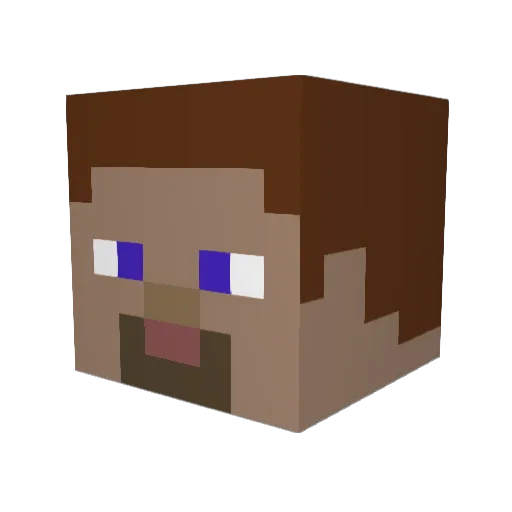 VanRiley Minecraft avatar head, 3D render