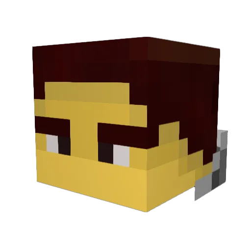 VanSVin Minecraft avatar head, 3D render