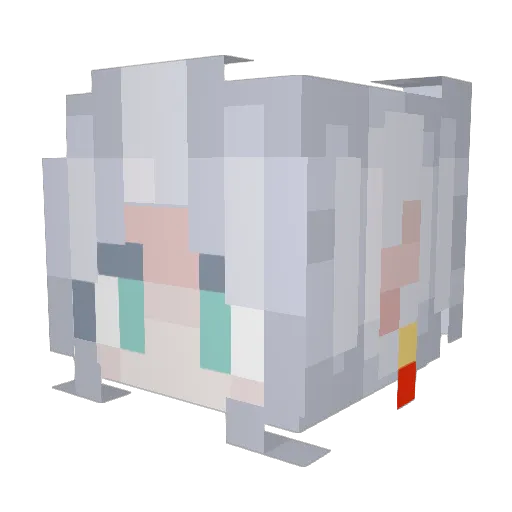 VanTAT Minecraft avatar head, 3D render