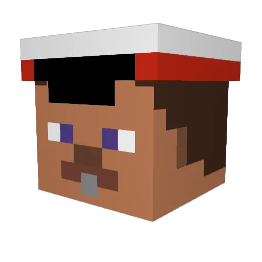 Van_n_Vil Minecraft avatar head, 3D render