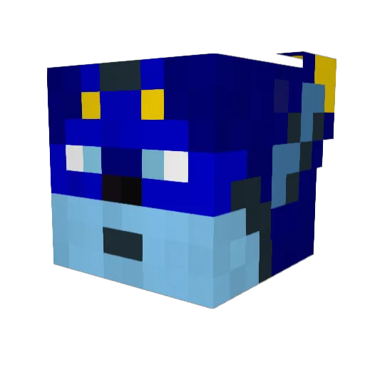 Vanafox Minecraft avatar head, 3D render
